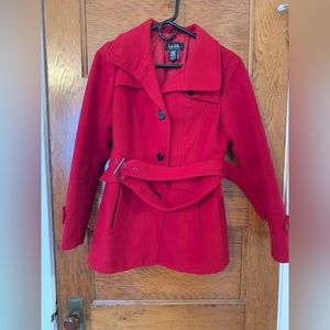 Nicole Miller red peacoat for women